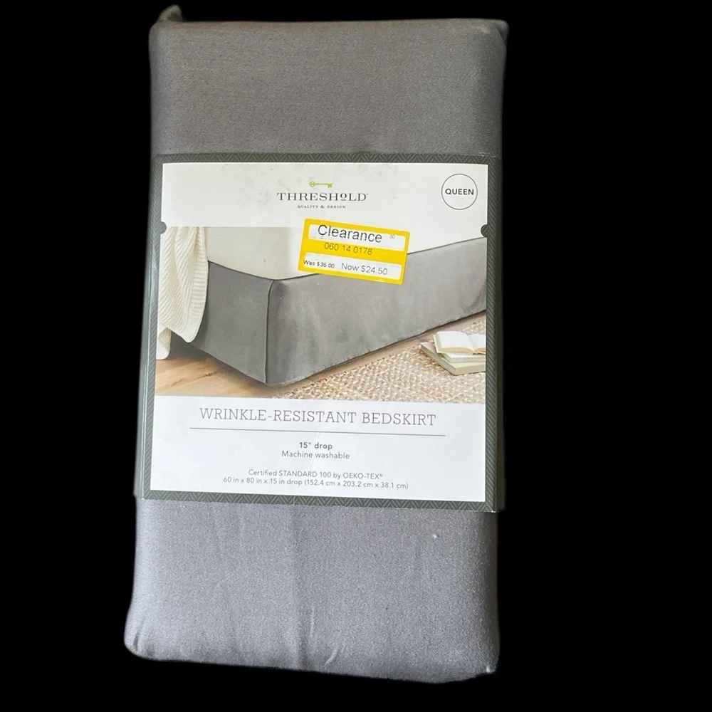 Threshold Gray Accent Bedskirt